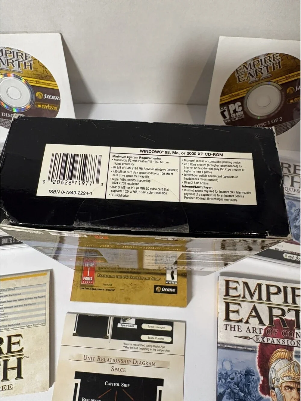 Empire Earth Gold Edition (PC, 2003) The Art Of Conquest Expansion & Guides Maps
